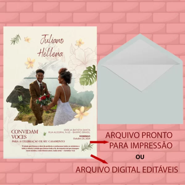 ARQUIVO DIGITAL | Convite para casamento com foto