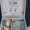 Caixa convite para padrinhos de casamento MDF | Azul - Image 5