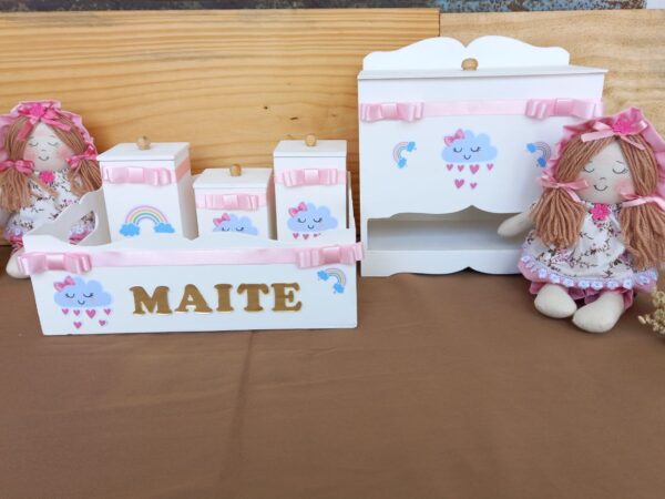 Kit Higiene em MDF tema chuva de amor - Image 2