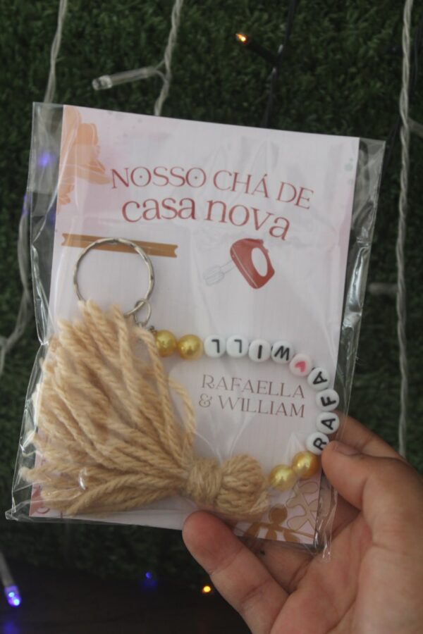 Chaveiro com Tassel Personalizado - Chá de Casa Nova - Image 2