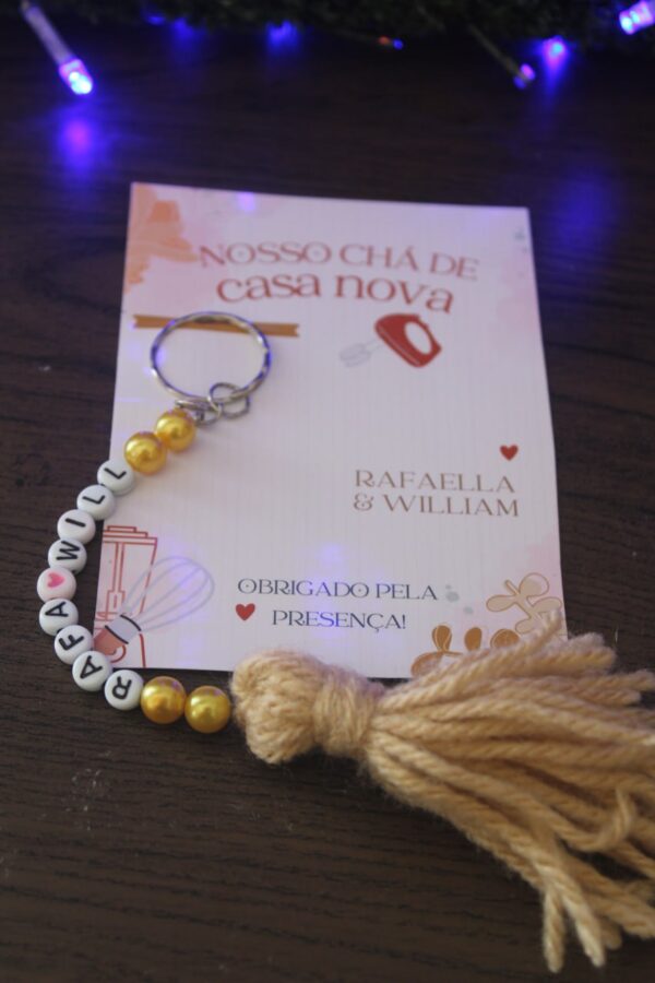 Chaveiro com Tassel Personalizado - Chá de Casa Nova - Image 4