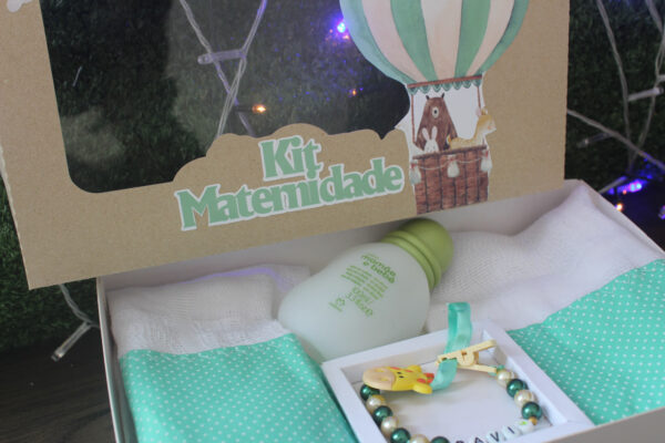 Kit Maternidade Personalizado verde- Presente Especial para Bebês