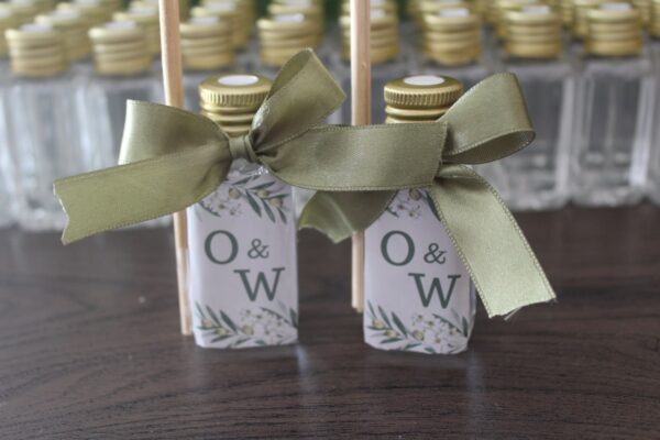 Aromatizante Difusor Lembrancinhas Tema Inicial casamento | Verde Oliva