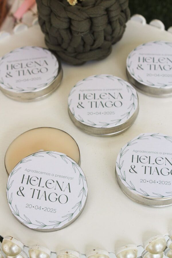 Vela aromática Aconchego para  Casamento Verde Oliva - Imagem 5